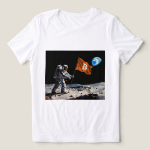 Camiseta Triblenda Pintura al óleo "Bitcoin Moon" #1