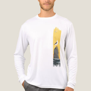 Camiseta Triblenda Pintura de pincel de gaviota tranquila
