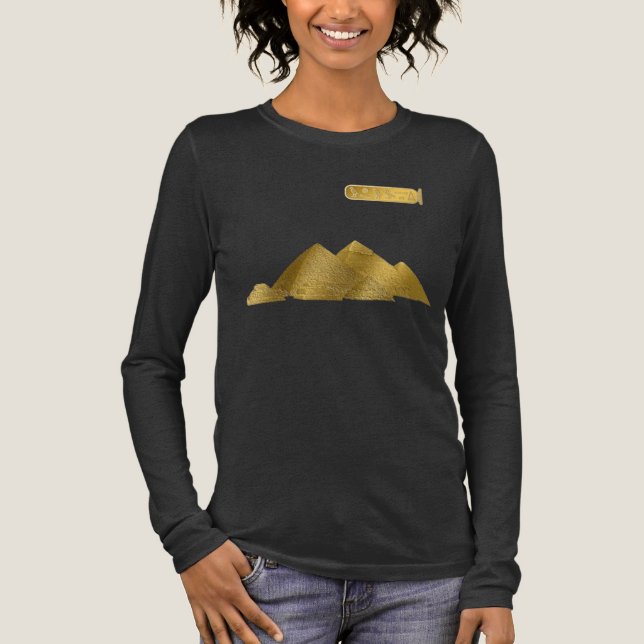 Camiseta Triblenda Pirámides doradas de Giza (Anverso)