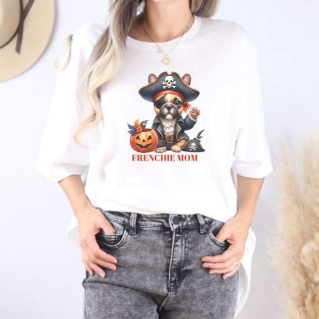 Camiseta Triblenda Pirate French Bulldog Halloween Frenchie Mom (Subido por el creador)