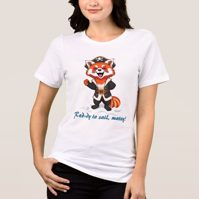 Camiseta Triblenda Pirate Red Panda Splash aventura personalizada (Anverso)
