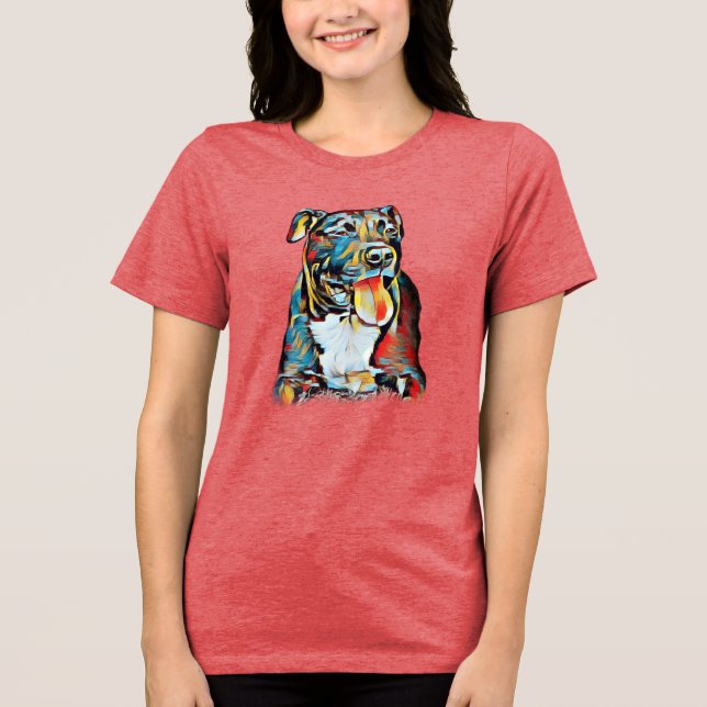 Camiseta Triblenda Pit Bull in Colors (Anverso)
