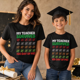 Camiseta Triblenda Pizarra Multicolor 100 Días de Escuela Niños & Te