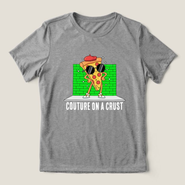 Camiseta Triblenda pizza divertida (Diseño delantero )