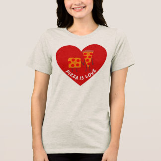 Camiseta Triblenda Pizza Es Amor Monas Pizza Pareja Mujeres