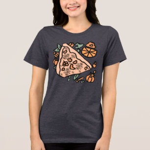 Camiseta Triblenda Pizza Retro con giro de calabaza