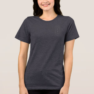 Camiseta Triblenda PJK Women's Grey Bella+Canvas / kanji y logo /