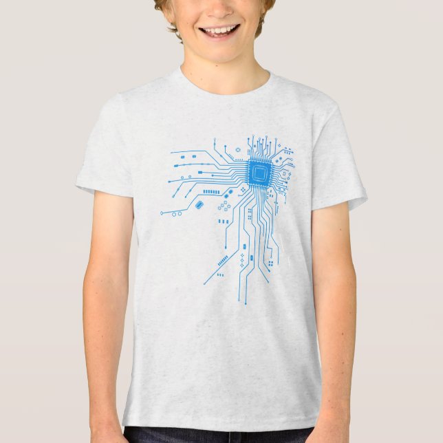 Camiseta Triblenda Placa de circuito divertida computadora electrónic (Anverso)