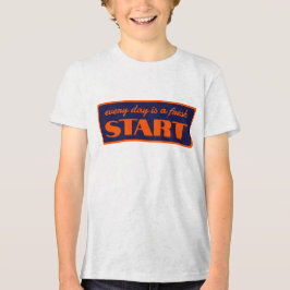 Camiseta Triblenda Placa de estilo de los años 80 con color rojo