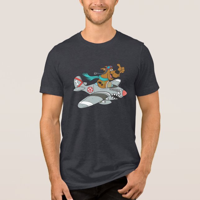 Camiseta Triblenda Plano volador Scooby-Doo (Anverso)