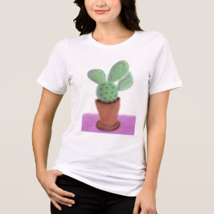 Camiseta Triblenda Planta Cactus Verde Morado plantas de interior 