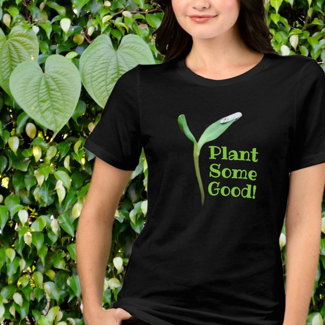 Camiseta Triblenda Planta de jardinería algo bueno de semilla negro (Subido por el creador)