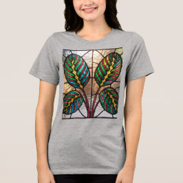 Camiseta Triblenda Plantas de rezo de vidrio manchado gris