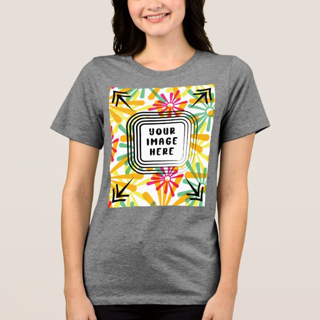 Camiseta Triblenda Plantilla Bella+Canvas Trinco de tres mezclas feme (Anverso)