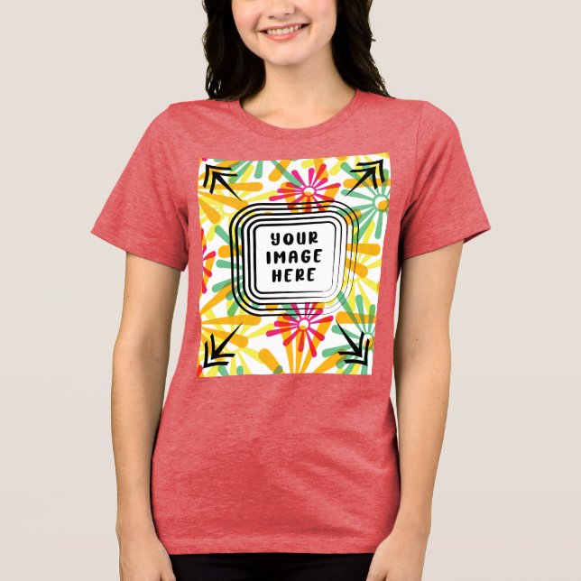 Camiseta Triblenda Plantilla Bella+Canvas Trinco de tres mezclas feme (Anverso)