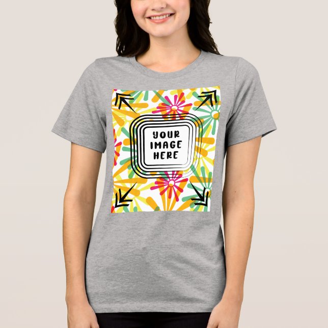 Camiseta Triblenda Plantilla Bella+Canvas Trinco de tres mezclas feme (Anverso)