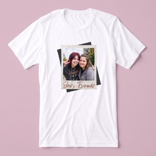 Camiseta Triblenda Plantilla de foto de mejores amigos Polaroid