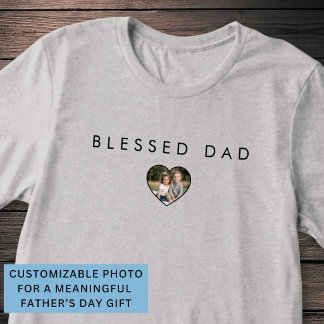 Camiseta Triblenda Plantilla de foto de papá bendito Día del Padre Mo