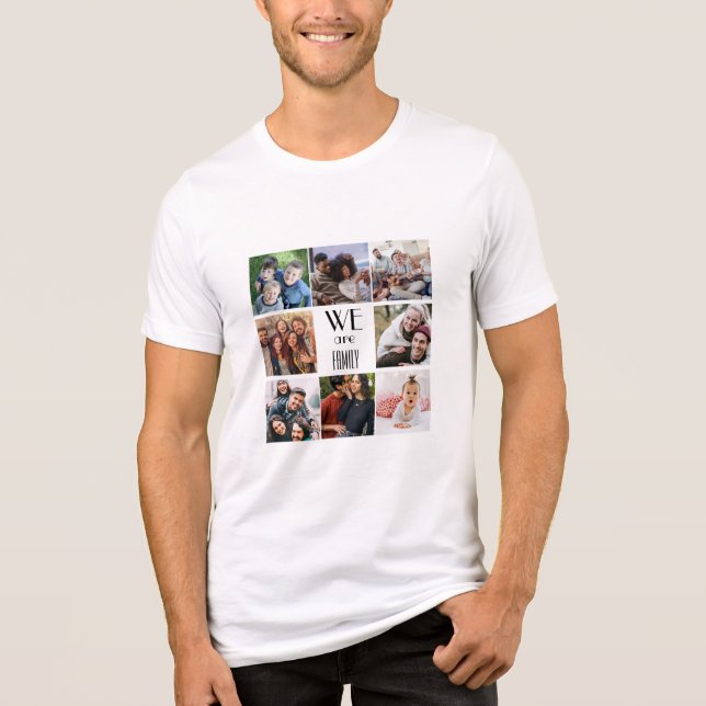 Camiseta Triblenda Plantilla de fotografía personalizada "Somos famil (Anverso)