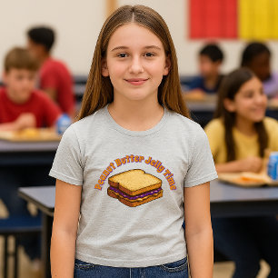 Camiseta Triblenda Plantilla de Sandwich de Mermelada de Maní