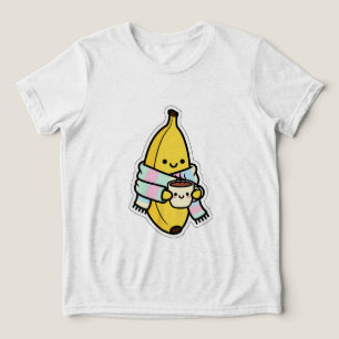 Camiseta Triblenda Plátano Lindo Café de Invierno - Kawaii Plátano co