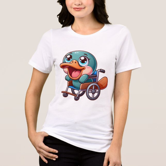 Camiseta Triblenda Platypus en silla de ruedas (Anverso)