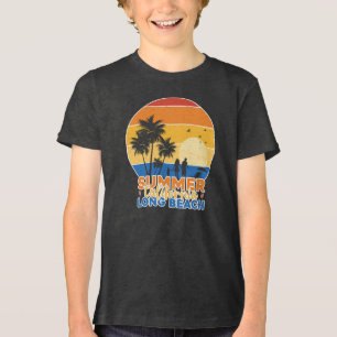 Camiseta Triblenda Playa larga de verano de California-66594