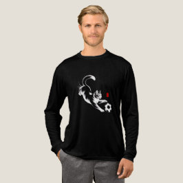 Camiseta Triblenda Playful Soccer Cat Ink Brush Art - Asian Style
