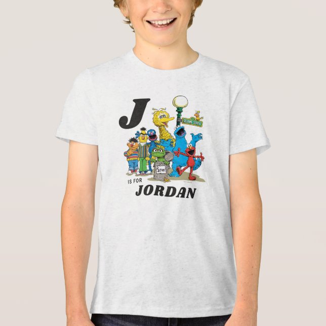 Camiseta Triblenda Plaza de Sésamo Street personalizada (Anverso)