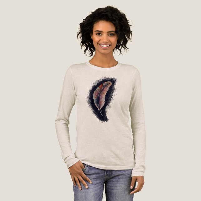 Camiseta Triblenda Pluma acuarela (Anverso Completo)