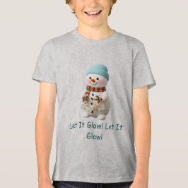 Camiseta Triblenda Plush Snowman With Christmas Lights