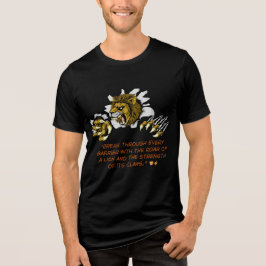 Camiseta Triblenda Poder del ruar de los leones - Gráfico de citas mo