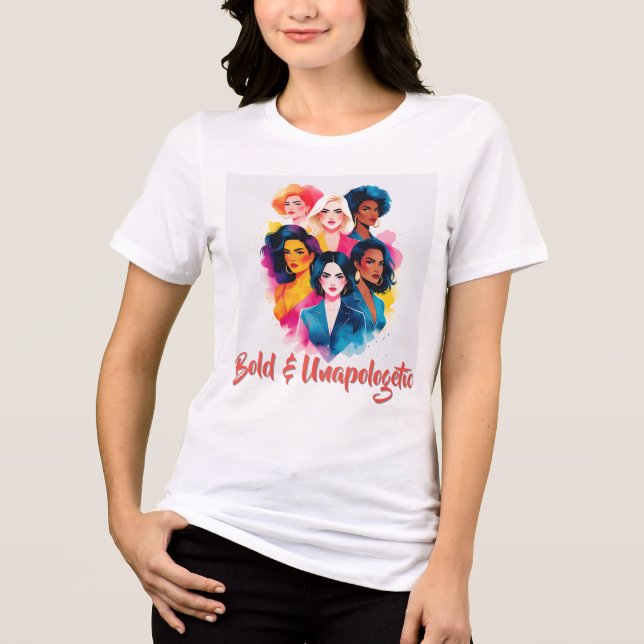 Camiseta Triblenda Poderosas mujeres acuarelas (Anverso)