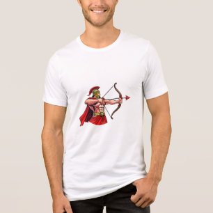 Camiseta Triblenda Poderoso guerrero antiguo que sostiene arco y flec