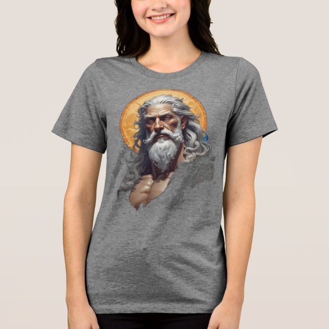 Camiseta Triblenda Poderoso Zeus - Dios del trueno (Anverso)