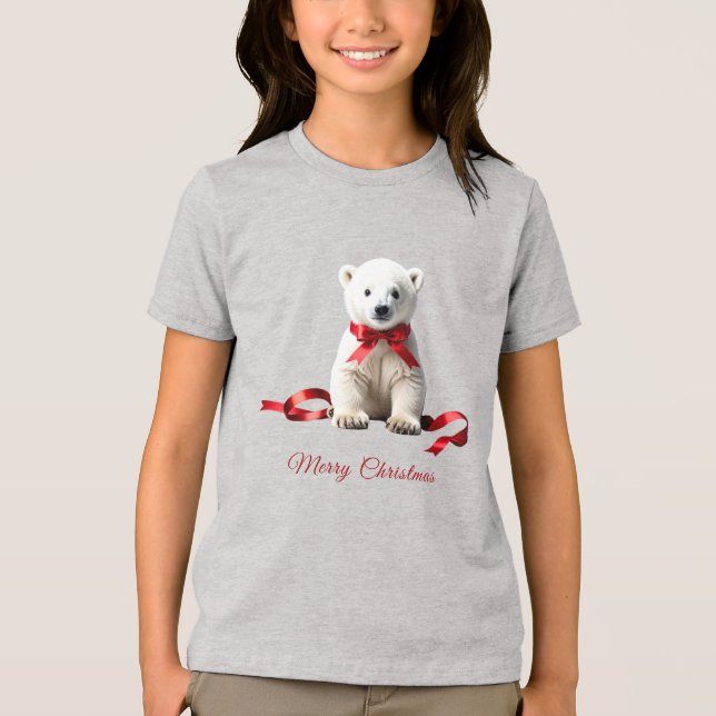 Camiseta Triblenda Polar Bear Christmas Holiday (Anverso)