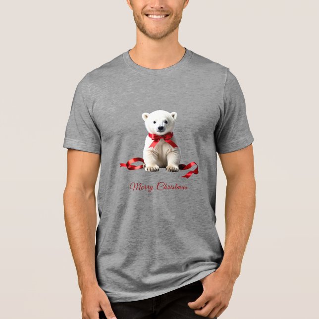 Camiseta Triblenda Polar Bear Christmas Holiday Men's T-Shirt (Anverso)