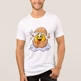 Camiseta Triblenda Pollito Divertido Saliendo del Huevo Dibujo Animad
