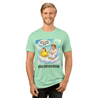 Camiseta Triblenda Pollo Ángel en la broma del cielo