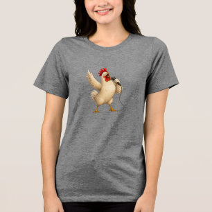CAMISETA TRIBLENDA POLLO KARAOKE