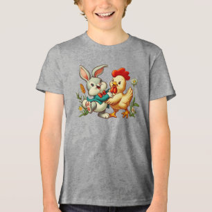 Camiseta Triblenda Pollo y conejo personalizado de carne
