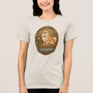 Camiseta Triblenda Pomeranian Art Nouveau Vintage Dog Boho