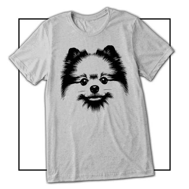 Camiseta Triblenda Pop Art Pomeranian For Pomeranian Dog Lovers (Pop Art Pomeranian For Pomeranian Dog Lovers Tri-Blend Shirt)