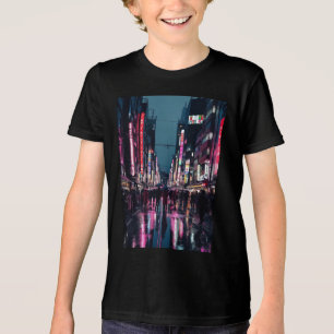 Camiseta Triblenda Pop Art Tokyo - Neon Cityscape con atrevido ambien