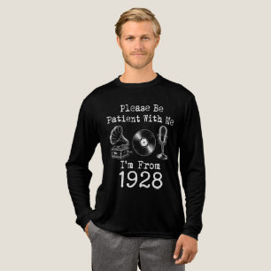 Camiseta Triblenda Por Favor Sea Paciente Nací En 1928 Cumpleaños Vin