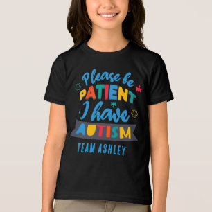 Camiseta Triblenda Por Favor Sea Paciente Tengo Autismo Personalizado
