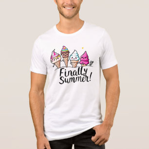 Camiseta Triblenda Por último vacaciones de verano en crema de hielo 