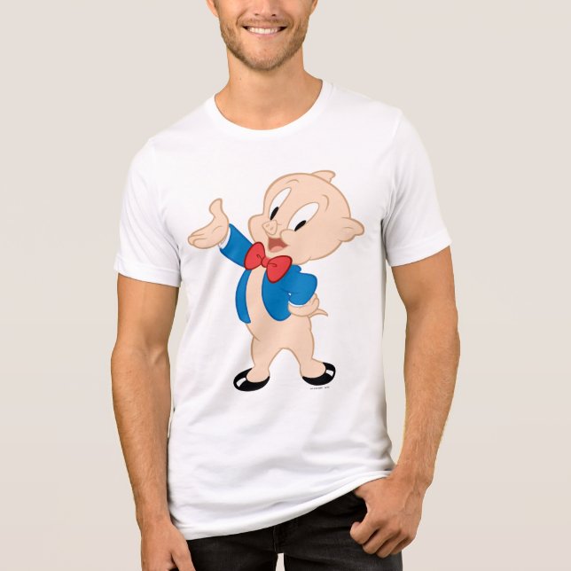 Camiseta Triblenda Porky Pig | Pose clásico (Anverso)