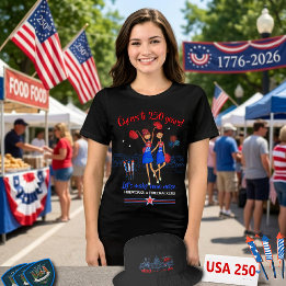 Camiseta Triblenda Porrista de EE. UU. 250 aniversario patriótico de