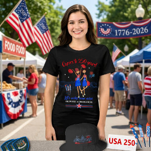 Camiseta Triblenda Porrista de EE. UU. 250 aniversario patriótico de